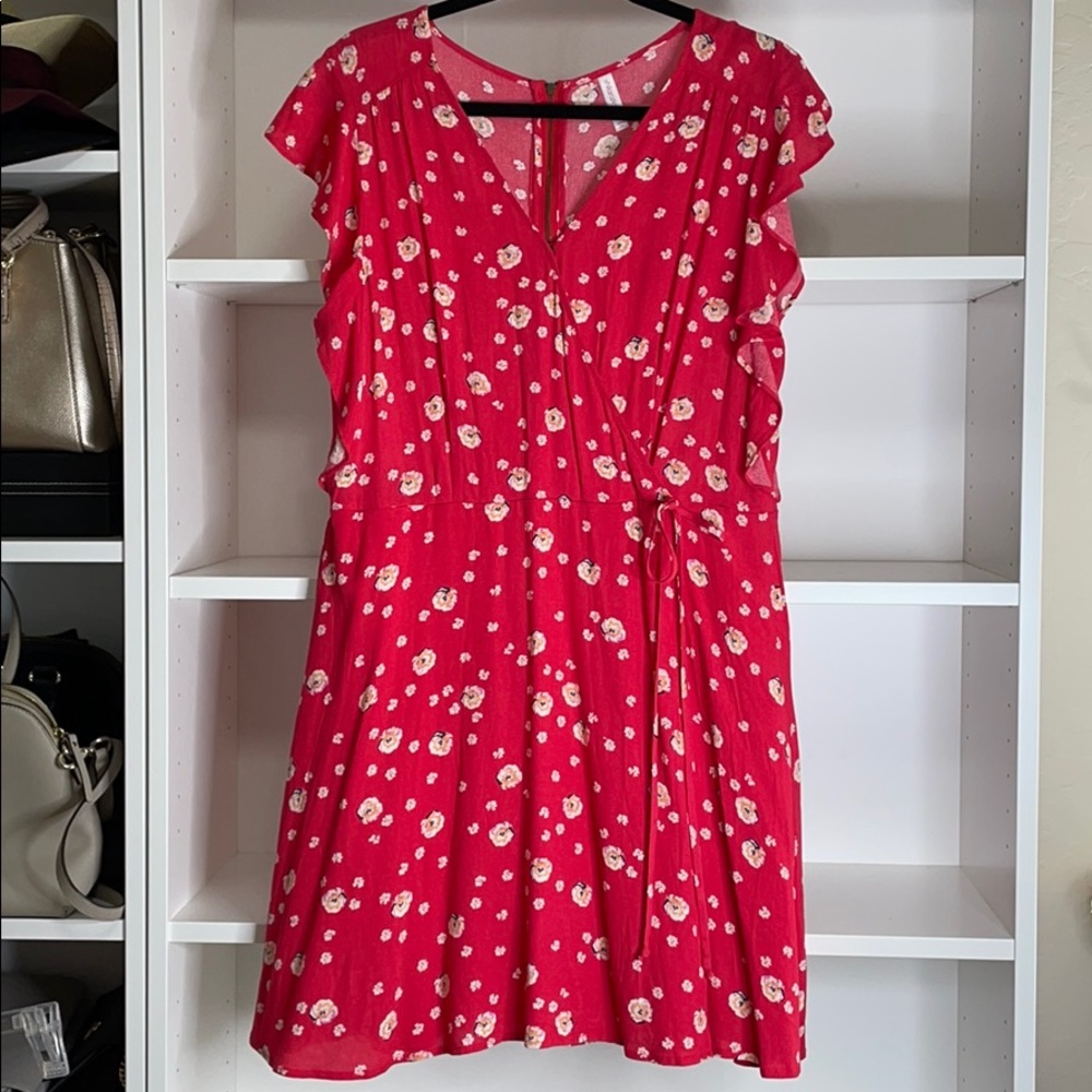 Pink floral dress